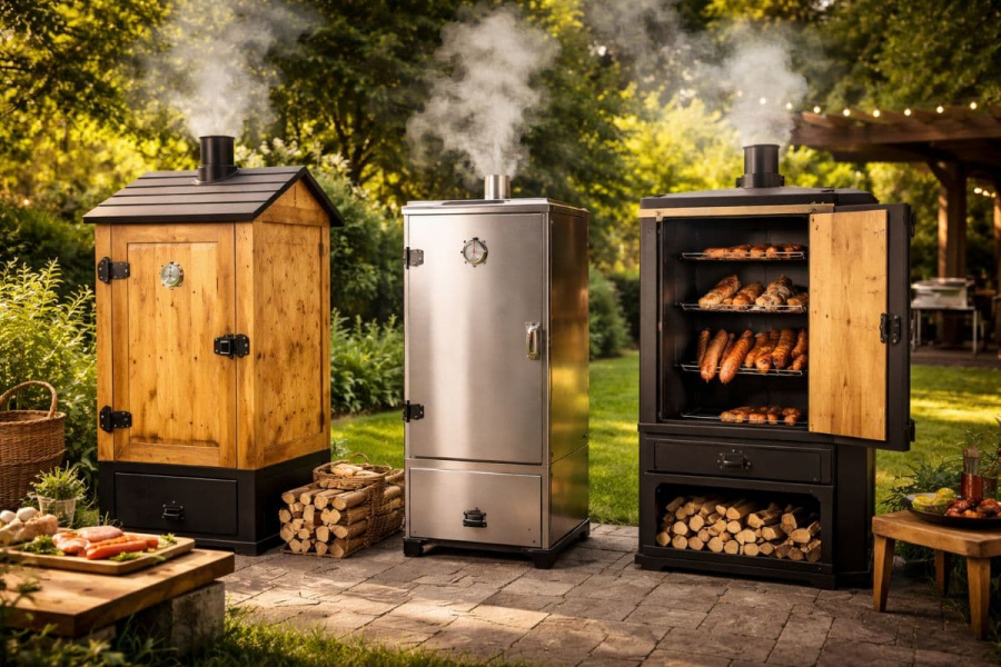 Как выбрать коптильню для дома: дерево, металл или комбинированные модели