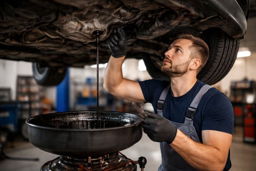 Злив масла з двигуна автомобіля