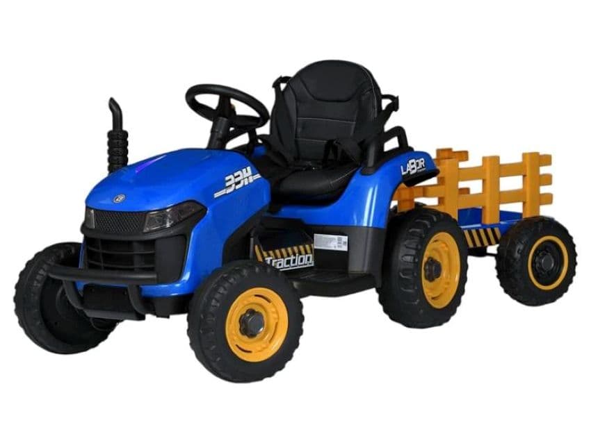 Дитячий електротрактор синього кольору
