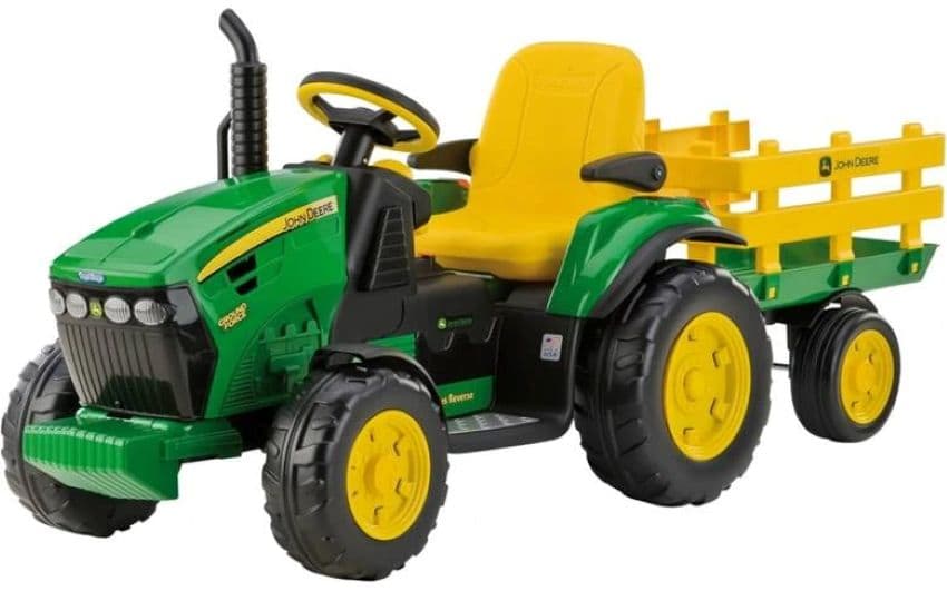 Дитячий електротрактор зеленого кольору