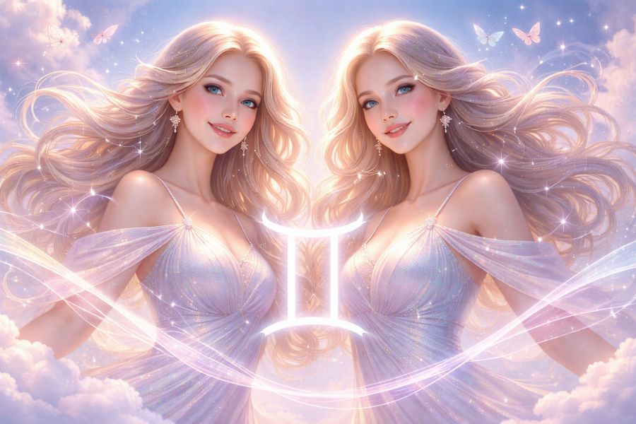 Близнюки серед ірисових хмар